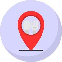 Restaurant Location Vector Icon Design