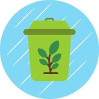 diseño de icono de vector de basura de planta