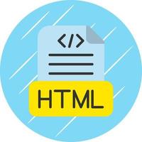 diseño de icono de vector de archivo html