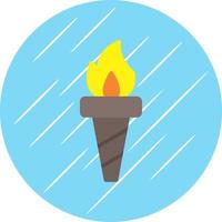 Fire Torch Vector Icon Design