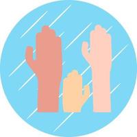 Hands Up Vector Icon Design