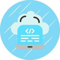 Cloud Coding Vector Icon Design