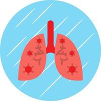 diseño de icono de vector de infección de pulmones