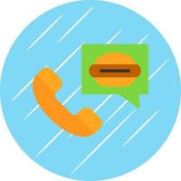 Order Food on Call Vector Icon Design