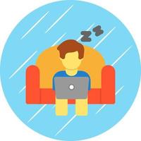 Lazy Work Vector Icon Design