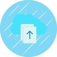 Upload File on Cloud Vector Icon Design