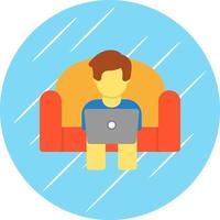 Working on Couch Vector Icon Design