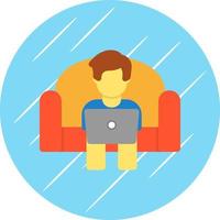 Working on Couch Vector Icon Design