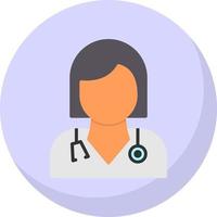 Female Doctor Vector Icon Design