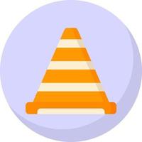 Traffic Cone Vector Icon Design