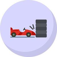 Race Accident Vector Icon Design