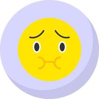 Nauseated Face Vector Icon Design