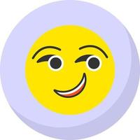 Smirking Face Vector Icon Design