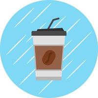 Iced Coffee Vector Icon Design