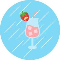 Strawberry Milk Vector Icon Design