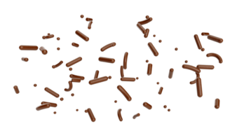 Chocolate sprinkle falling isolated png