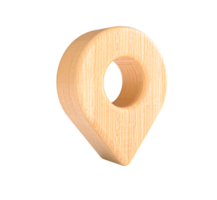 Wooden pointer isolated 3d illustration png