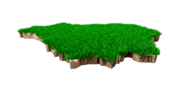 Belarus Map soil land geology cross section with green grass and Rock png