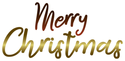 Merry Christmas text of festive, calligraphy and lettering, graphic and design png with message, symbol and sign for decoration, element and label.