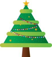 Cartoon Christmas tree png, symbol of celebration and happy new year, decoration and element of xmas. png