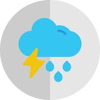 Cloud Showers Heavy Vector Icon Design