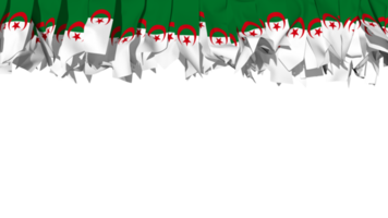 algeria bandiera diverso forme di stoffa banda sospeso a partire dal superiore, indipendenza giorno, 3d interpretazione png