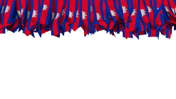 Cambodia Flag Different Shapes of Cloth Stripe Hanging From Top, Independence Day, 3D Rendering png