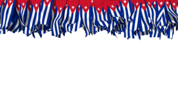 Cuba vlag verschillend vormen van kleding streep hangende van bovenkant, onafhankelijkheid dag, 3d renderen png