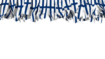 Finland Flag Different Shapes of Cloth Stripe Hanging From Top, Independence Day, 3D Rendering png