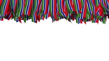 The Gambia Flag Different Shapes of Cloth Stripe Hanging From Top, Independence Day, 3D Rendering png