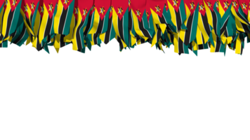 Mozambique Flag Different Shapes of Cloth Strip Hanging From Top, Independence Day, 3D Rendering png