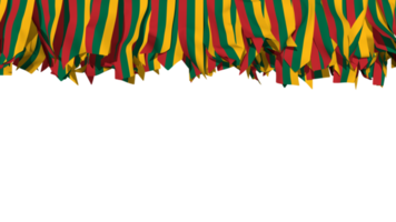 Lithuania Flag Different Shapes of Cloth Stripe Hanging From Top, Independence Day, 3D Rendering png