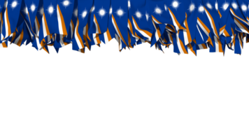 Marshall Islands Flag Different Shapes of Cloth Stripe Hanging From Top, Independence Day, 3D Rendering png