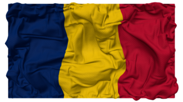Tschad Flagge Wellen mit realistisch stoßen Textur, Flagge Hintergrund, 3d Rendern png