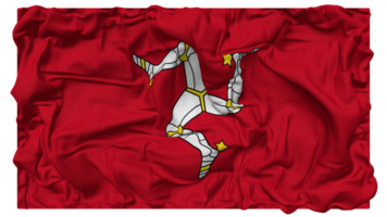 isla de hombre bandera olas con realista bache textura, bandera fondo, 3d representación png