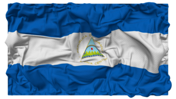 Nicaragua bandera olas con realista bache textura, bandera fondo, 3d representación png