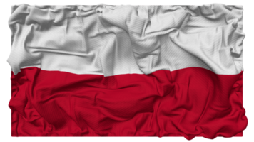 Polonia bandera olas con realista bache textura, bandera fondo, 3d representación png