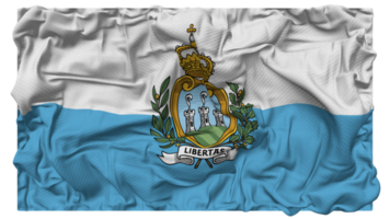 san Marino Flagge Wellen mit realistisch stoßen Textur, Flagge Hintergrund, 3d Rendern png