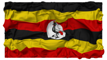 Uganda bandera olas con realista bache textura, bandera fondo, 3d representación png