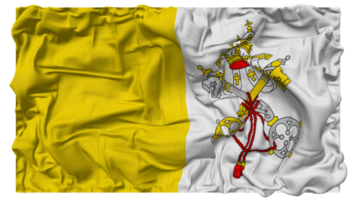 Vatican ville drapeau vagues avec réaliste bosse texture, drapeau arrière-plan, 3d le rendu png