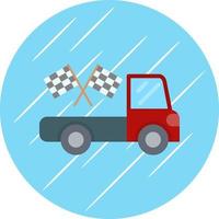 Race Truck Vector Icon Design