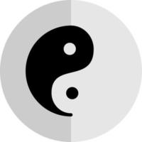 Yin Yang Vector Icon Design