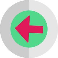 flecha alt círculo izquierda vector icono diseño