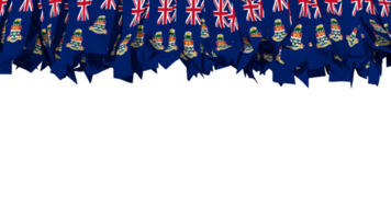Cayman Islands Flag Different Shapes of Cloth Stripe Hanging From Top, Independence Day, 3D Rendering png