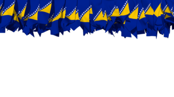 Bosnië en herzegovina vlag verschillend vormen van kleding streep hangende van bovenkant, onafhankelijkheid dag, 3d renderen png