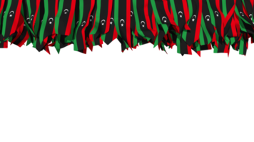 Libye drapeau différent formes de tissu Bande pendaison de haut, indépendance jour, 3d le rendu png