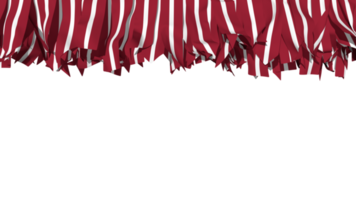 Latvia Flag Different Shapes of Cloth Stripe Hanging From Top, Independence Day, 3D Rendering png