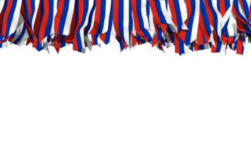 Russian Federation, Russia Flag Different Shapes of Cloth Stripe Hanging From Top, Independence Day, 3D Rendering png