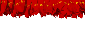 Soviet Union Flag Different Shapes of Cloth Stripe Hanging From Top, Independence Day, 3D Rendering png