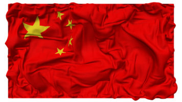 China Flag Waves with Realistic Bump Texture, Flag Background, 3D Rendering png